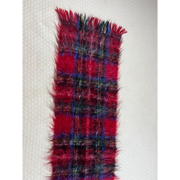 Andrew Stewart Mohair Wool Scarf Vintage Scotland 60's | Royal Stewart | 50L 12W - Picture 6 of 9
